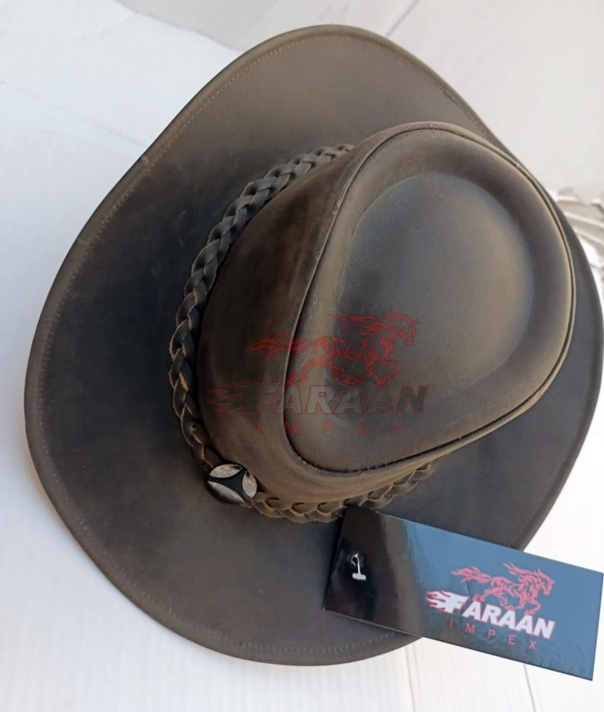 2023 Premium leather western Vintage Fashion Cowboy Hat  | Genuine  Leather Australian Cowboy  Hat