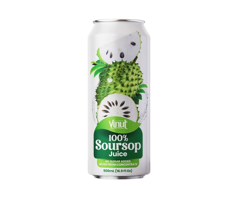 500ml VINUT NFC 100% Pure Soursop Juice Drink  No Sugar Added, Free Sample, Ready To Ship (OEM, ODM)