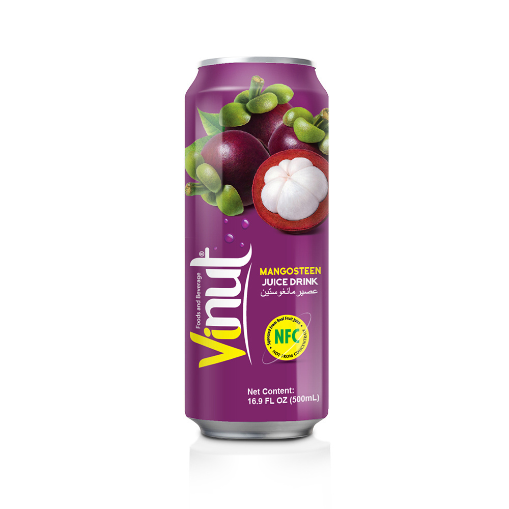 Vietnam Fresh Squeezed 100% Mangosteen Juice with Certification Fruit Juice 330ml Cans