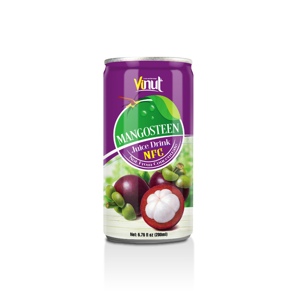 Vietnam Fresh Squeezed 100% Mangosteen Juice with Certification Fruit Juice 330ml Cans