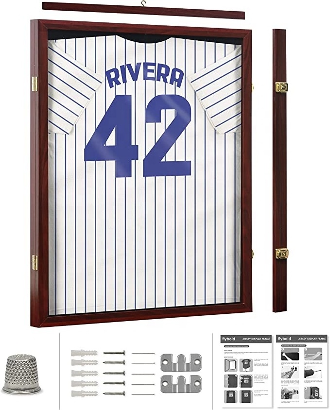 Big Jersey Case Acrylic Display Cases Shadow Box for Baseball Basketball Football Soccer Sport T Shirt Wholesale Jersey Frame