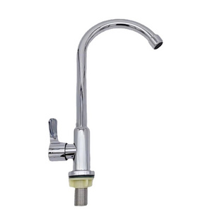 Factory price SUS 304 Stainless Steel Brushed Deck Mounted Cold Water Kitchen sink Faucet modern new vertical basin bathroom tap