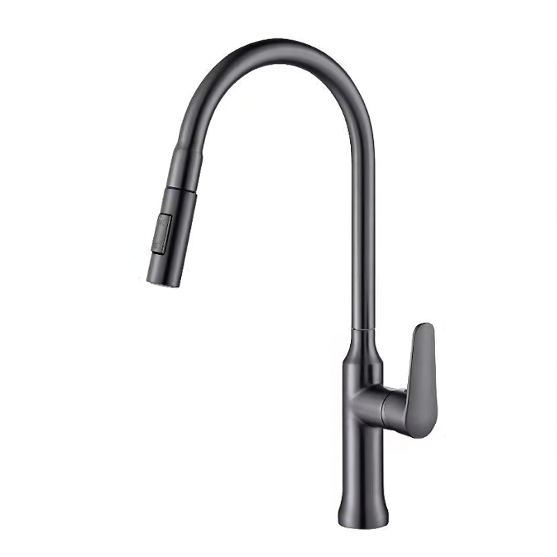 Factory Smart Waterfall Sink Pull Out 3 Holes Folding Kitchen Faucet