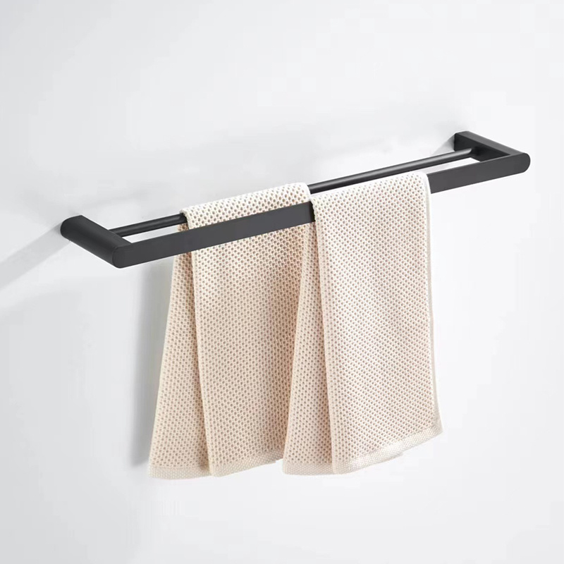 Wholesale factory price Matte black Aluminum Toilet Towel Rack