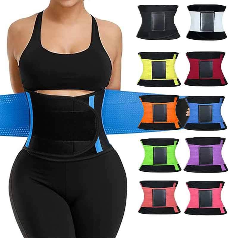 Fitness Training Fajas Colombianas Reductoras Waist Support Slimming Belt Nylon Tummy Control Sweat Band Waist Trimmer Belt