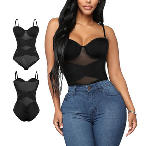 Built In Bra Bodysuit Sculpt Touch Full Body Shaper Hourglass Girdle Fajas Colombianas Shapewear for Women With Bra