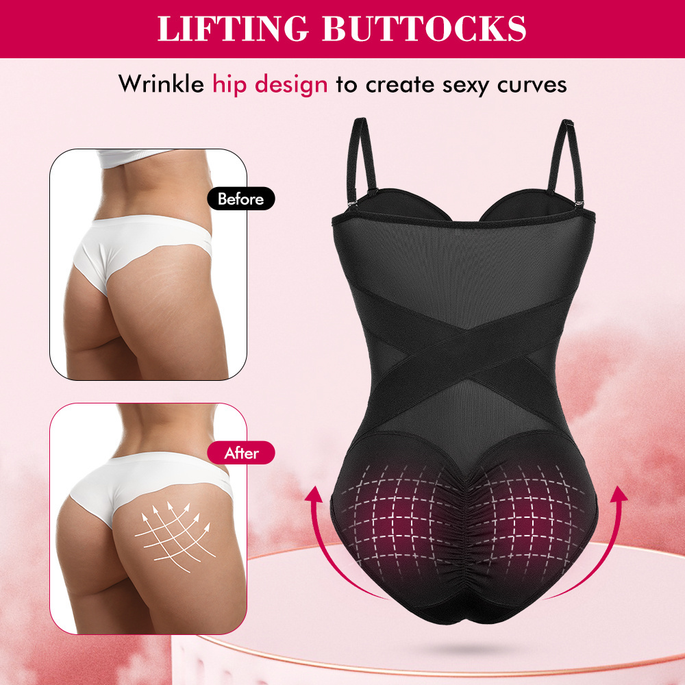 Built In Bra Bodysuit Sculpt Touch Full Body Shaper Hourglass Girdle Fajas Colombianas Shapewear for Women With Bra