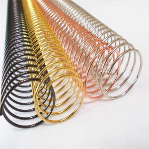 Stationary A4 size electroplated 48 loops spiral coil binding single loop wire binding metallic coil book binding