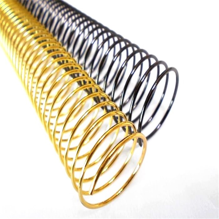 Stationary A4 size electroplated 48 loops spiral coil binding single loop wire binding metallic coil book binding