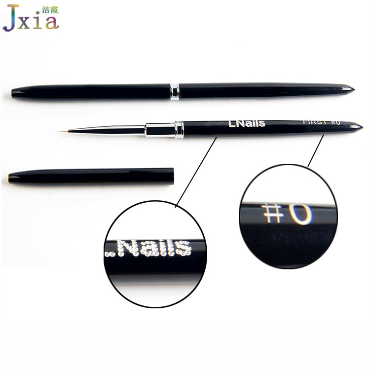 Jiexia New Style Custom logo Metal Nail Art Detailing Painting Pen UV Gel liner Nail Drawing Brush