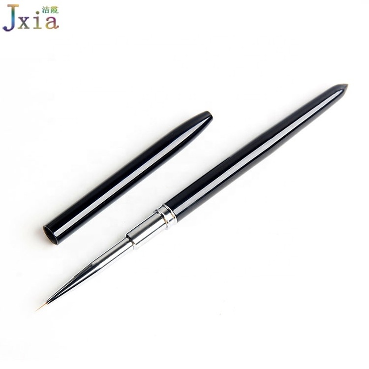 Jiexia New Style Custom logo Metal Nail Art Detailing Painting Pen UV Gel liner Nail Drawing Brush