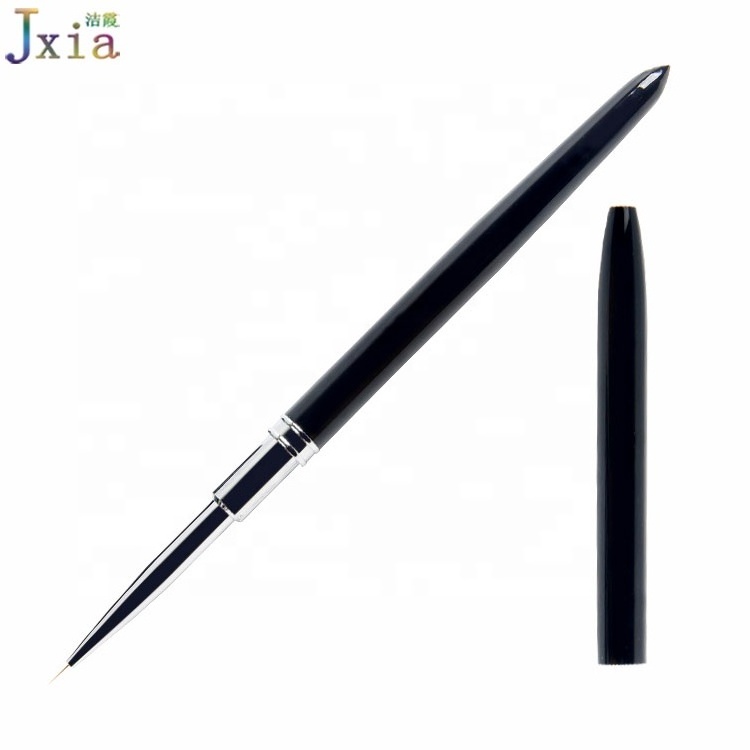 Jiexia New Style Custom logo Metal Nail Art Detailing Painting Pen UV Gel liner Nail Drawing Brush