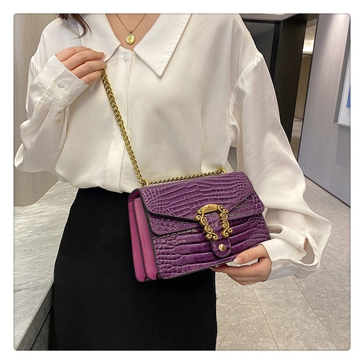 2023 New Small Jelly Fashion Ladies Chain Shoulder Snake Skin Handbags Girls Luxury Hand Bag Hot Sell Purses For Woman