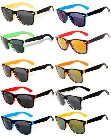 Free Samples Two Tone Color Eyewear Plastic Sunglasses 2020 Custom Logo UV400 Sun Glasses