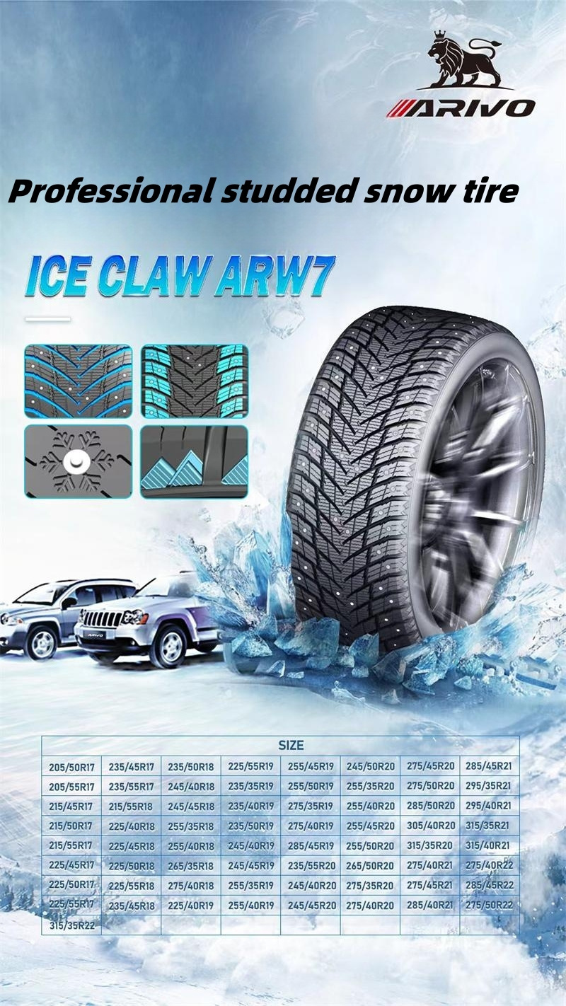 Snow tires that can be studded 16 17 18 19 20 21 and 22 inch models are complete with nail holes for anti slip in winter