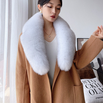 Design Fashion Wholesale Women's Warm Detachable Real Fox Fur Collar