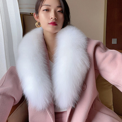 Design Fashion Wholesale Women's Warm Detachable Real Fox Fur Collar