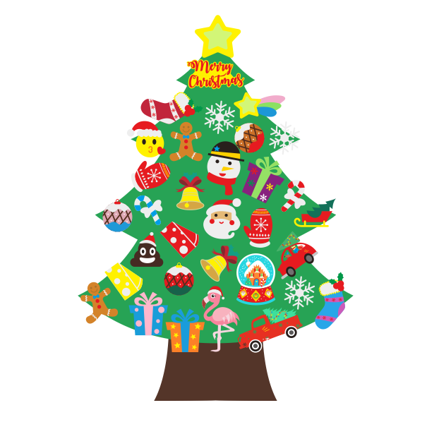 Wall Hanging Diy Home Decoration 3d Felt Craft Kits Christmas Tree Set For Children Kids Merry Christmas