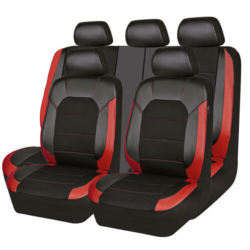 2023 Car Accessories Universal 9PC PU Leather Car Covers Set Fabric Car Seat Cover