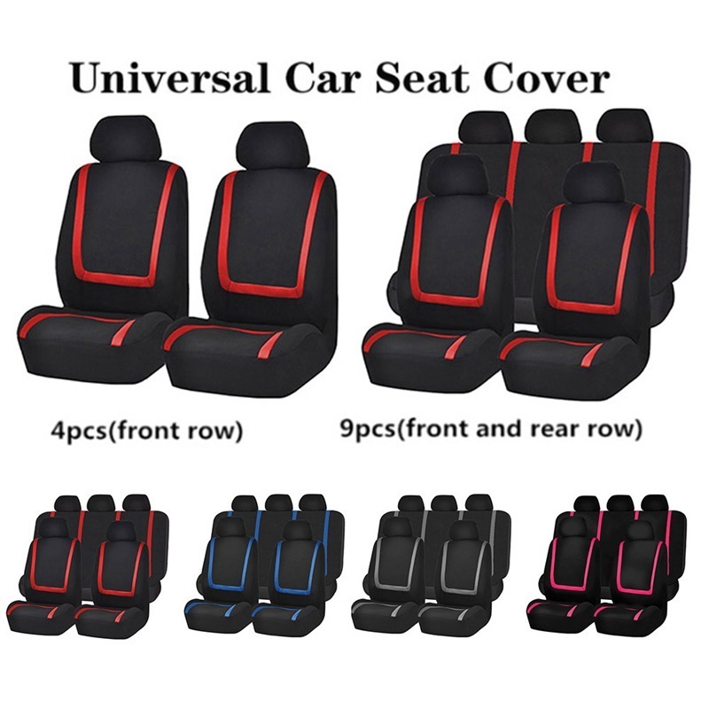 Car Accessories Universal Auto Seat Fabric Multi-color Covers Set Fabric Car Seat Cover