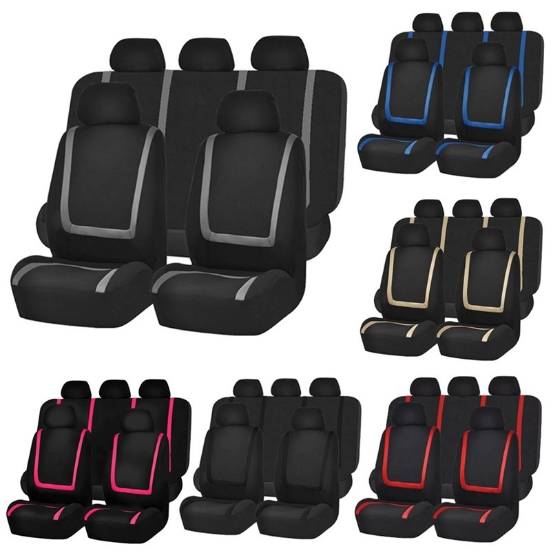 Car Accessories Universal Auto Seat Fabric Multi-color Covers Set Fabric Car Seat Cover