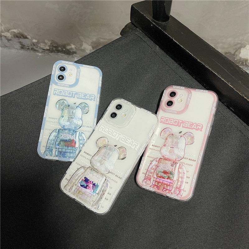 Hot sale Custom cartoon popular bear printing pattern tpu phone case for iPhone 15 14 13 11 xr xs 7 8 12 pro max phone cover