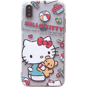 Cute Hello Kitty Clear Soft TPU Mobile Phone Case For iPhone 15 14 13 12 Pro max 6/7/8 plus Shockproof Air Cushion Back Cover