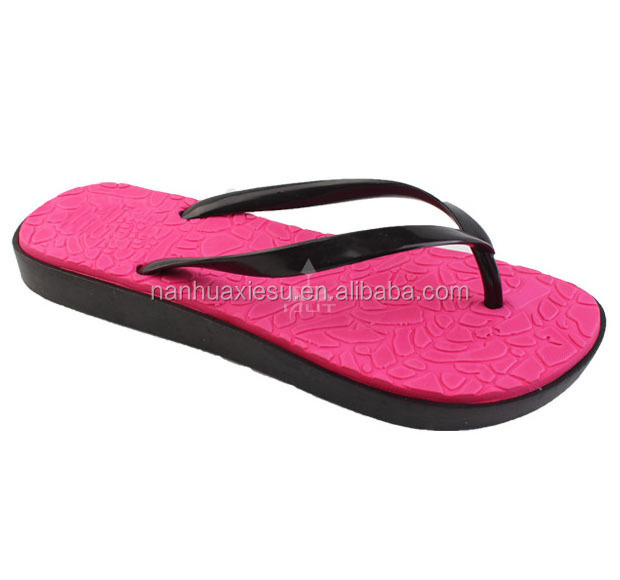 Women Beach flip flops Summer Shoes Casual Rose Red for Girl Soft Flat Sandals Indoor Outdoor Lightweight Non-Slip Slippers 2020