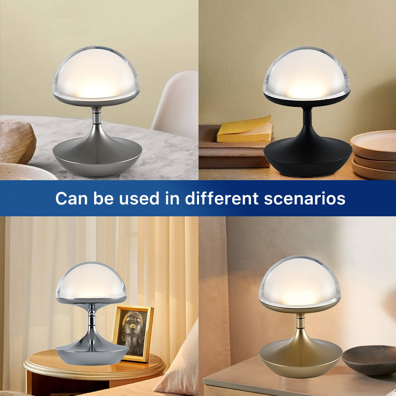 Rechargeable cordless touch dimming home decor table bedside simple modern Portable Cordless LED Table Lamp