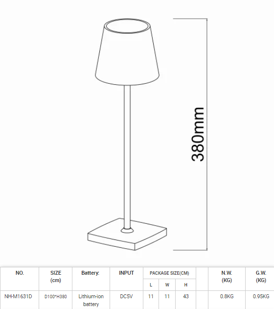 Minimalist Cafe Decorative Smart Indoor Lighting Dimmable Battery Led Desk Light Rechargeable Led Table Lamps Small Modern Black