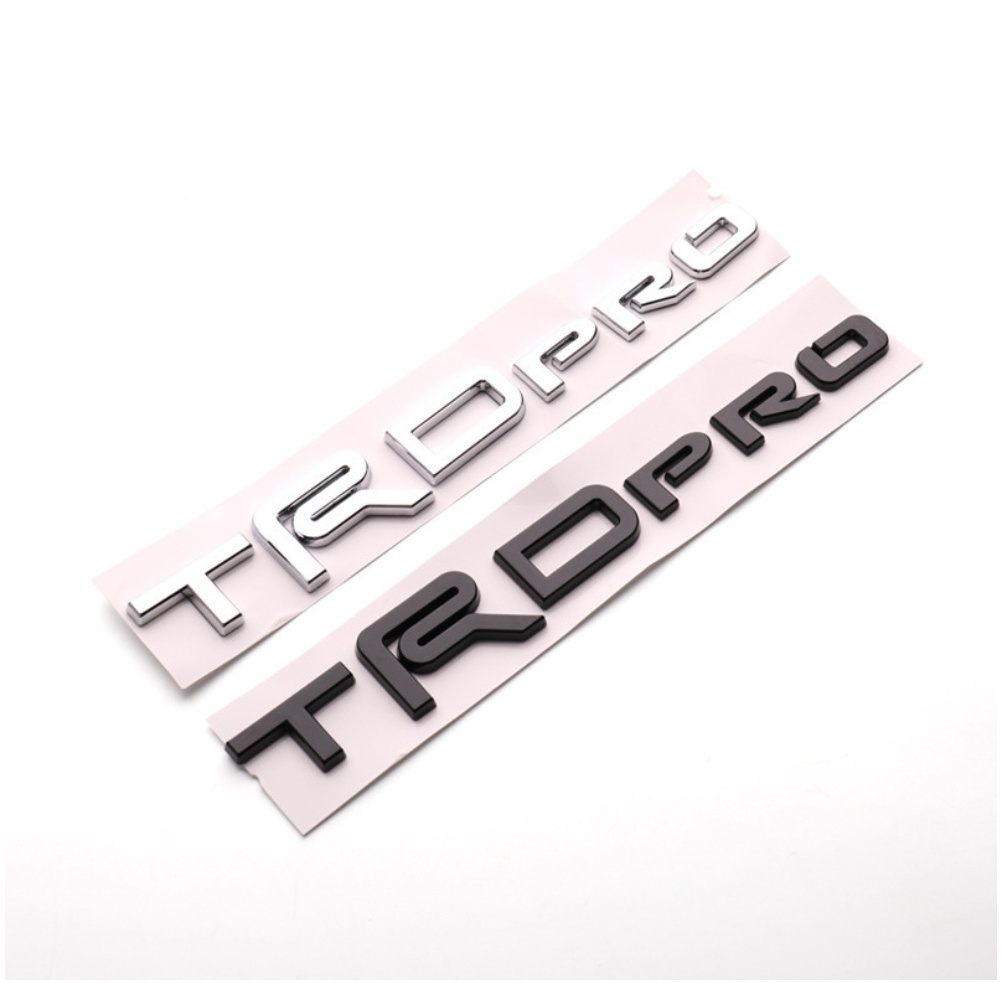 ABS Electroplated Modified English Letters TROpro Emblem 3D logo Car Stickers For Toyota Tantu Body Tail Rear Trunk logo