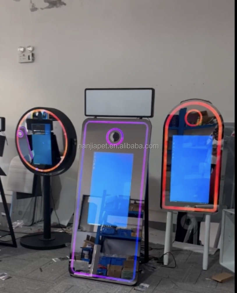 Mirror Camera Photo Booth 55inch Touch Screen Photo Booth Vending Machine Digital Photo Booth Kiosk With Camera And Printer