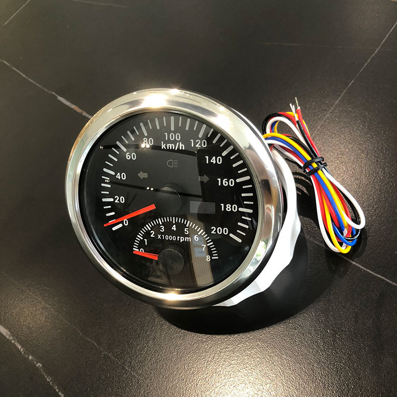 Warranted MPH GPS Speedometer with Tachometer 2 in 1 Odometer 200KM For Car Motorcycle Tractor Truck With Backlight 85mm 12V/24V