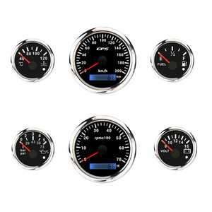 85mm 52mm 6 Gauge kits Fuel Level Oil Pressure Water Temp Volt Speedometer Tachometer Gauge