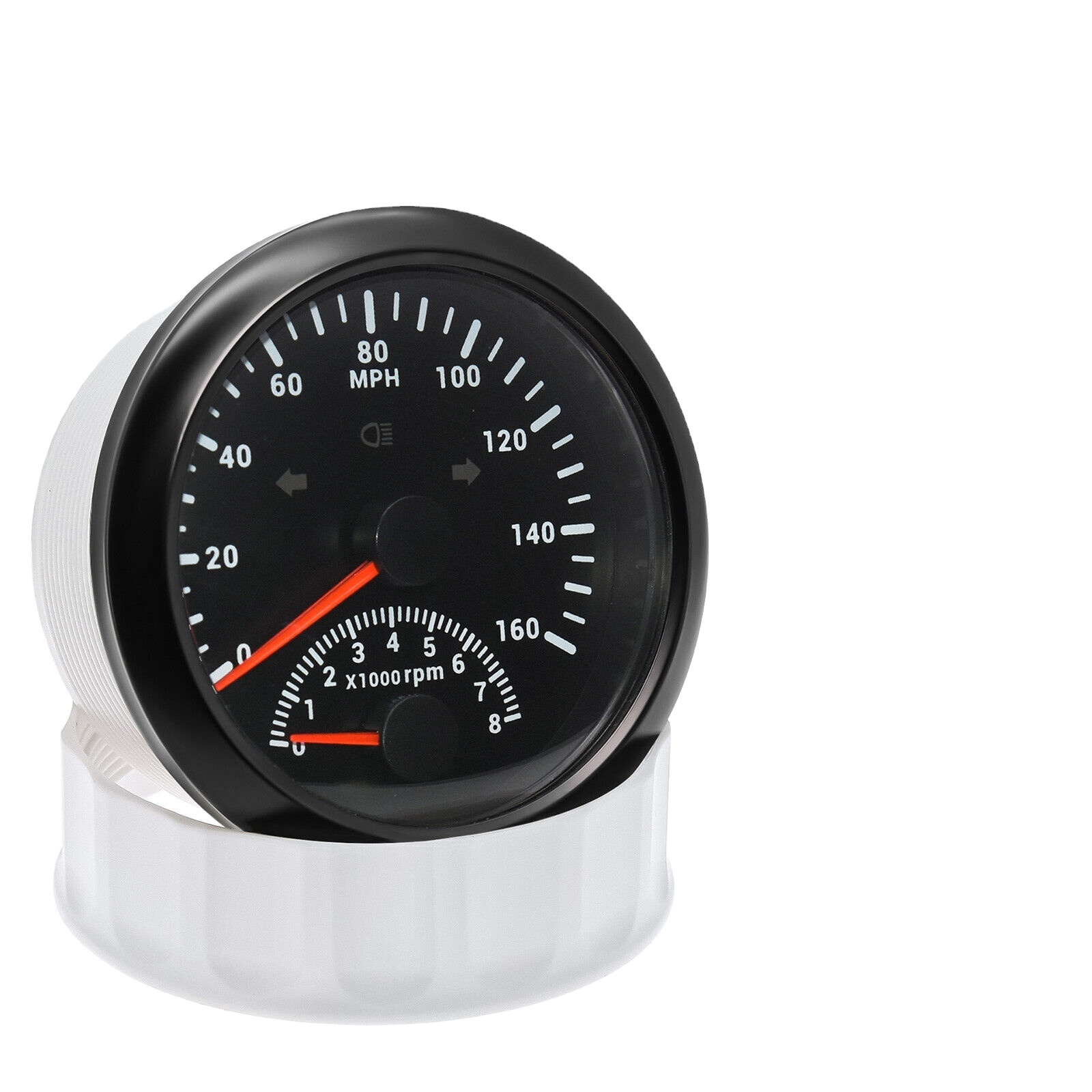 Own Logo 85mm Universal Auto Meter Speedometer And Tachometer 2 in 1 Gauge For Car