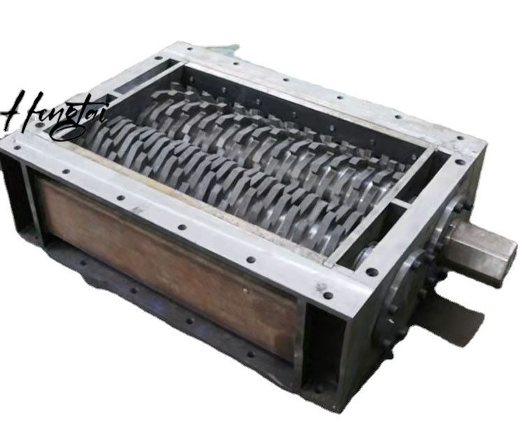 Double shaft large tyre shredder machine engine and plastic shredder crushing machine for sale