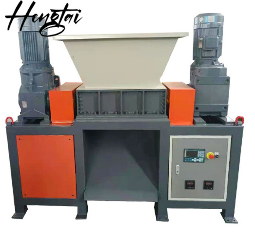 Double shaft large tyre shredder machine engine and plastic shredder crushing machine for sale