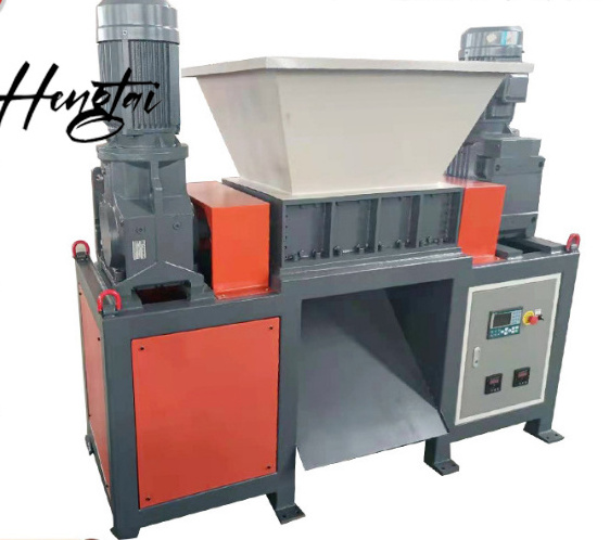 Double shaft large tyre shredder machine engine and plastic shredder crushing machine for sale