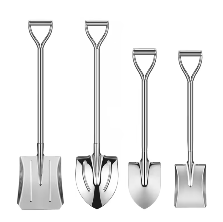 High Quality Stainless Steel Head Handle Garden Tool Spade Round Point Shovel