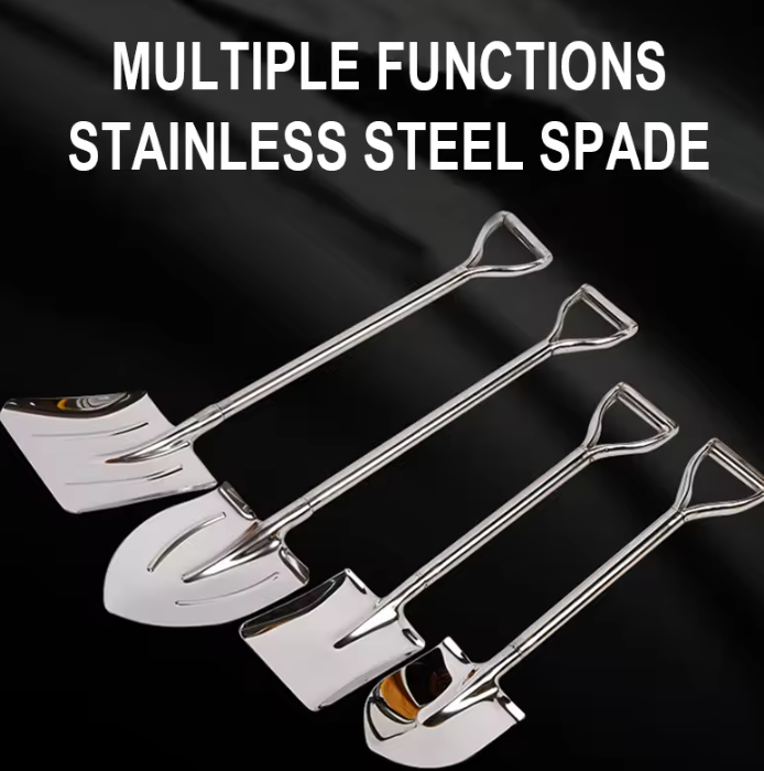 High Quality Stainless Steel Head Handle Garden Tool Spade Round Point Shovel