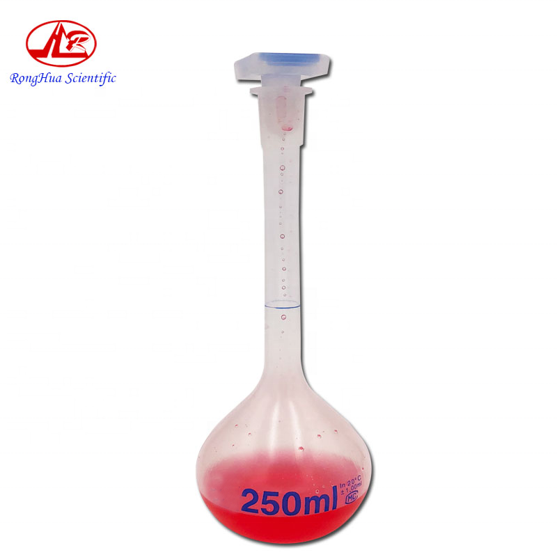 Laboratory multiple specifications PP material round plastic measuring volumetric flasks