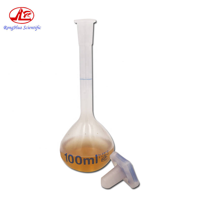 Laboratory multiple specifications PP material round plastic measuring volumetric flasks