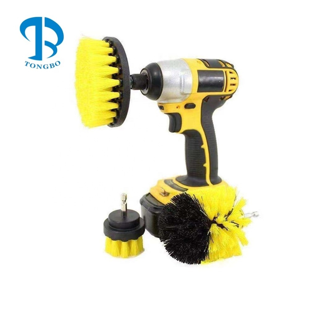 Drill Brush Power Scrubber Cleaning Brush Extended Long Attachment Set All Purpose Drill Scrub Brushes Kit for Grout, Floor