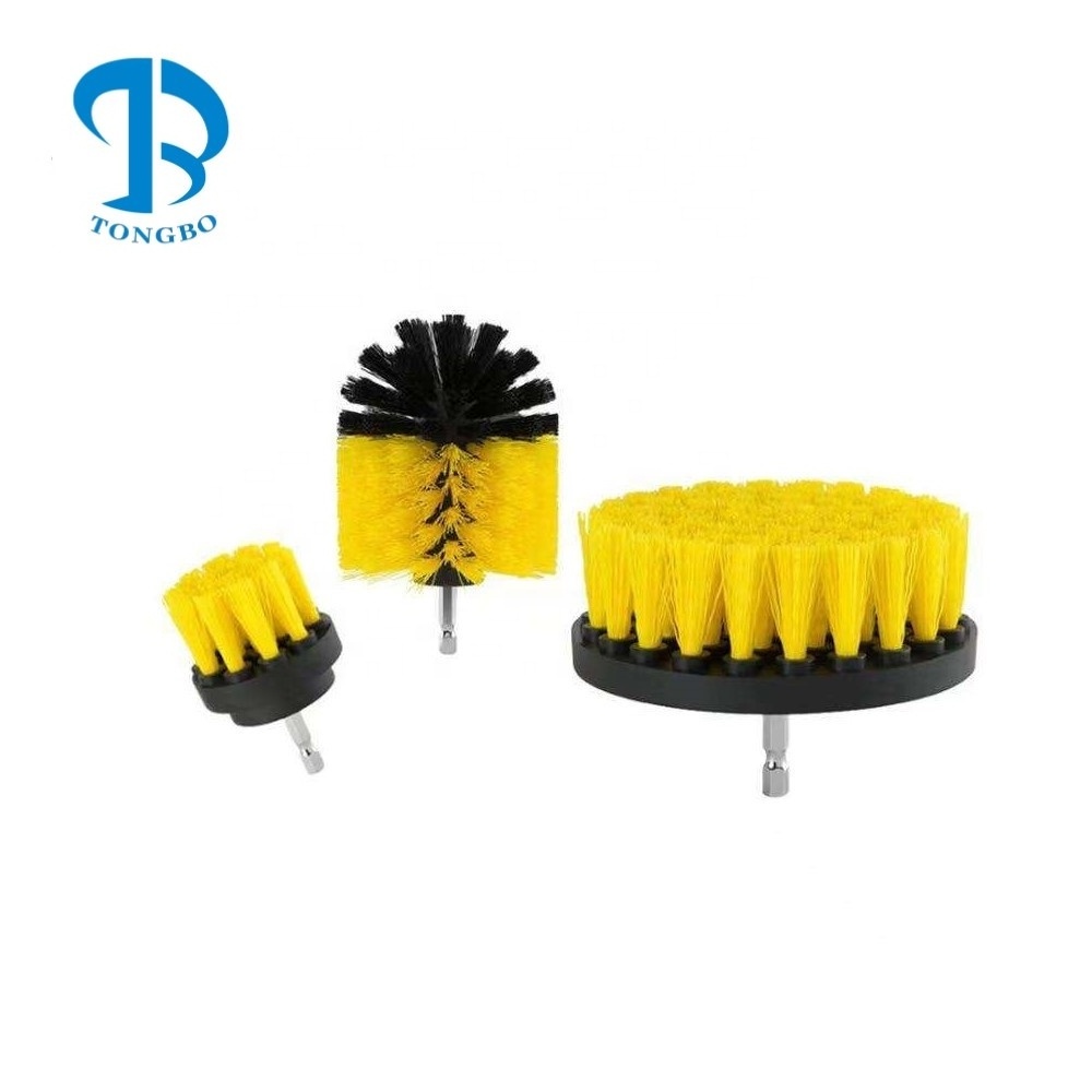 Drill Brush Power Scrubber Cleaning Brush Extended Long Attachment Set All Purpose Drill Scrub Brushes Kit for Grout, Floor