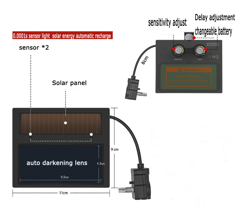 True Color Solar Welding Helmet Flip Up