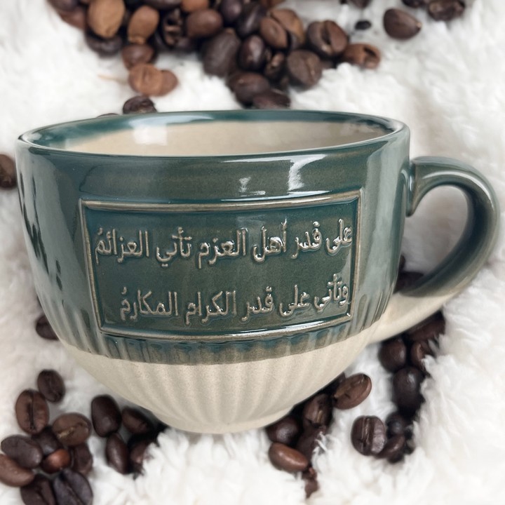 siyue Oman Arab Emirates mudar suwaiq wilayat Handmade clay Ceramic water Coffee tea mug cup and saucer set wholesale