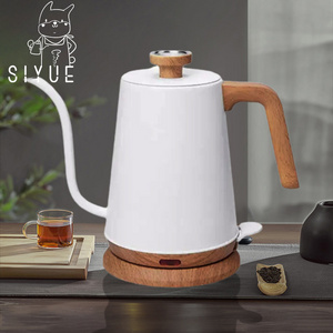 SIYUE Black White 1.0L Stainless steel Pour Over Tea coffee tool Temperature Control Electric Digital Gooseneck Kettle 9629