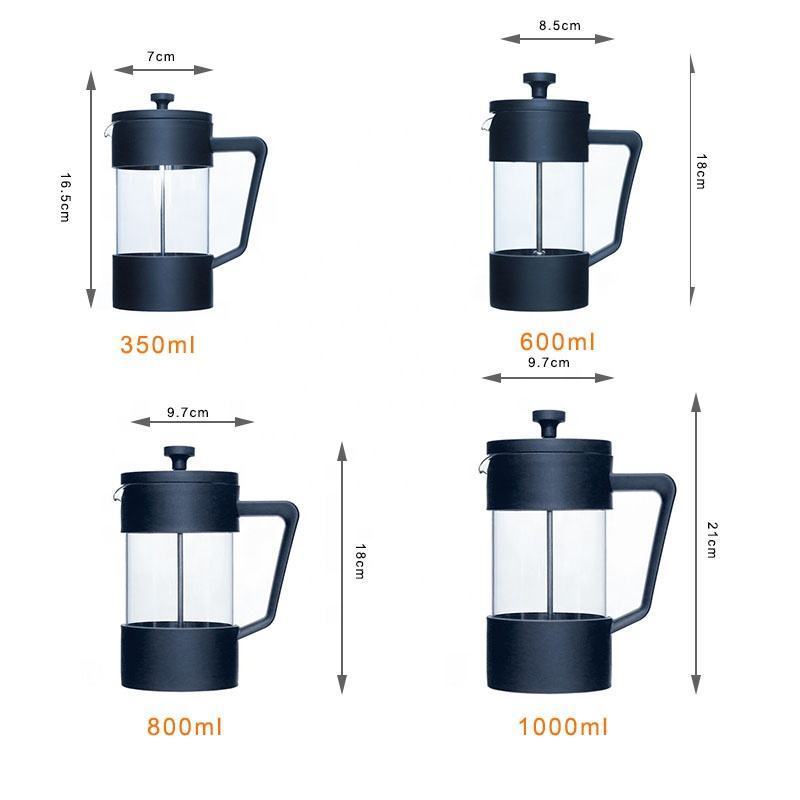 SIYUE Borosilicate Glass French Press Coffee Maker Pot With Plunger Kitchen gifts stainless steel filter Tea Maker 9617