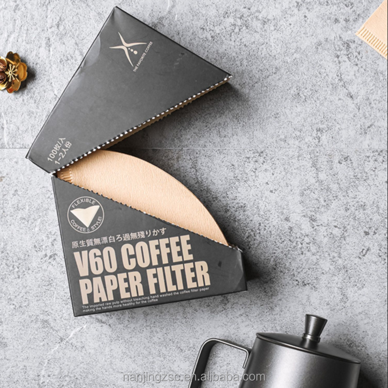 SIYUE seal cone coffee filters paper disposable for pour over coffee filter eco friendly v 60 coffee filter paper 175