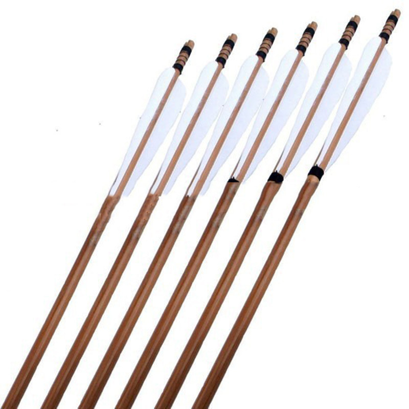 Traditional Bow Bamboo Arrows Turkey Feathers Bamboo Arrows For Sale